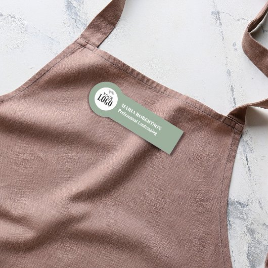 緑のロゴ従業員の役職 名札