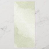 緑のロマンチックな白い葉花 メニュー (裏面)