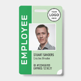 緑のロ企業のゴ従業員フォトバッジ バッジ
