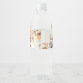 緑のワイルドフラワーベイビーシャワー ペットボトルラベル (裏面)