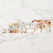 緑のワイルドフラワーベイビーシャワー ペットボトルラベル (シングルラベル)