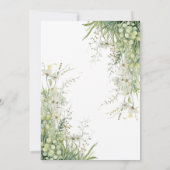 緑のワイルドフラワーベビーシャワー招待状 招待状 (裏面)