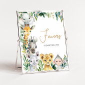 緑のワイルドワンサファリベイビーシャワーの好意 ポスター