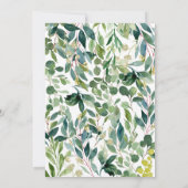 緑のワイルドワンサファリベイビーシャワー 招待状 (裏面)