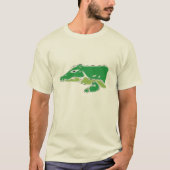 緑のワニメンズオーガニックなTシャツ Tシャツ (正面)