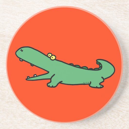 緑のワニ コースター (正面)