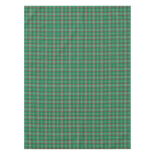 緑のヴィンテージのクリスマスの格子縞のテーブルクロス テーブルクロス (正面)
