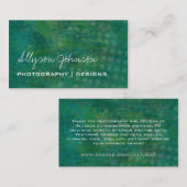 緑のヴィンテージの名刺 名刺 (正面/裏面)