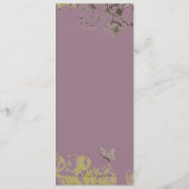 緑のヴィンテージの花柄の結婚式プログラム プログラム (裏面)