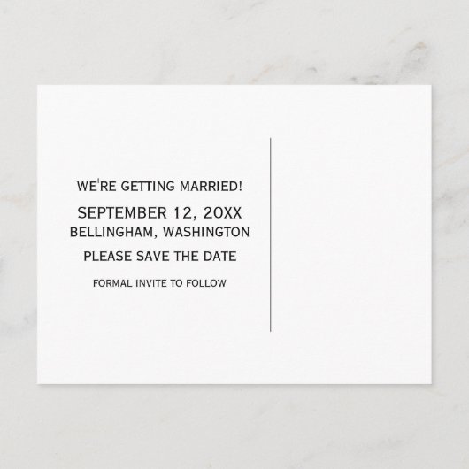 緑のヴィンテージクロック日付はがきを保存 案内ポストカード (裏面)