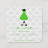緑のヴィンテージドレスの船乗りと変更 スクエア名刺 (正面)