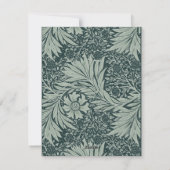 緑のヴィンテージフローラフォトクリスマスカード シーズンカード (裏面)