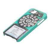 緑のヴィンテージ支払電話ケース Case-Mate iPhoneケース (下部)