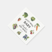 緑のヴィンテージ野菜の地元で育った赤ちゃんシャワー スタンダードカクテルナプキン (角)