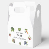 緑のヴィンテージ野菜の地元で育った赤ちゃんシャワー フェイバーボックス (オープン)
