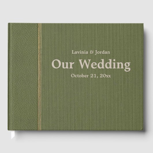 緑のヴィンテージ ゲストブック (正面)