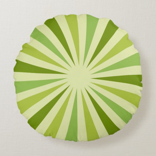 緑のヴィンテージ ラウンドクッション (正面)