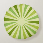 緑のヴィンテージ ラウンドクッション (裏面)