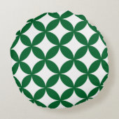 緑の七宝の丸い枕日本の- 伝統的 G ラウンドクッション (裏面)