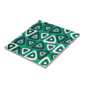 緑の三角形のパターン タイル (側面)