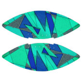 緑の三角形の切り出し、青い背景、粗い アメリカンフットボール (パネル)