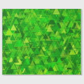 緑の三角形の"森林"はパターンを形づけます ラッピングペーパー (フラット)