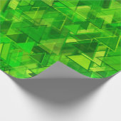 緑の三角形の"森林"はパターンを形づけます ラッピングペーパー (角)