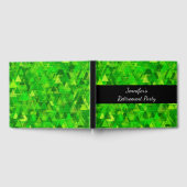 緑の三角形の"森"パターン+イベント ゲストブック (全面)