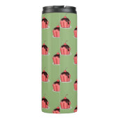 緑の上にピンクのアイスクリームカップ タンブラー (裏面)