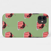 緑の上にピンクのアイスクリームカップ Case-Mate iPhoneケース (裏面(横))