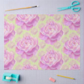 緑の上に豪華な牡丹淡い色のを 薄葉紙 (クラフト)