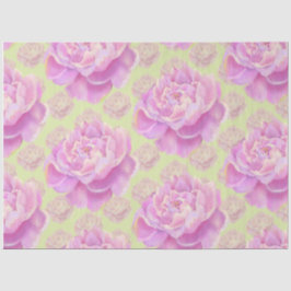 緑の上に豪華な牡丹淡い色のを 薄葉紙