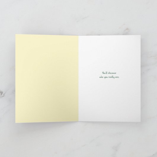 緑の上のはしご「あえて夢を見る感動的」 カード (内部)