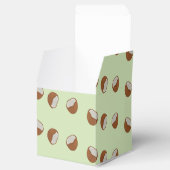 緑の上のココナッツスライスのパターン フェイバーボックス (オープン)