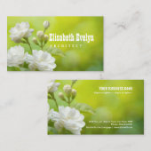 緑の上のジャスミンの花 名刺 (正面/裏面)