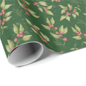 緑の上のミスタントクリスマスパターン ラッピングペーパー (ロールコーナー)