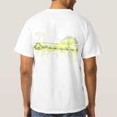 緑の上の純白の根 Tシャツ (裏面)