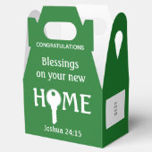 緑の不動産仲介業者からクライアントへの新しいホーム終了ギフト フェイバーボックス (オープン)