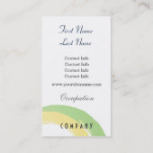 緑の世界のプロフィールカード 名刺 (裏面)