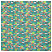 緑の世紀半ばの抽象芸術 ファブリック (見本)