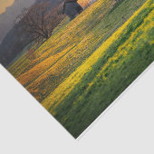 緑の丘に囲まれた日に照らされたバーンズ 薄葉紙 (詳細)