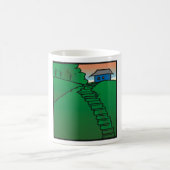 緑の丘の上の家 コーヒーマグカップ (中央)