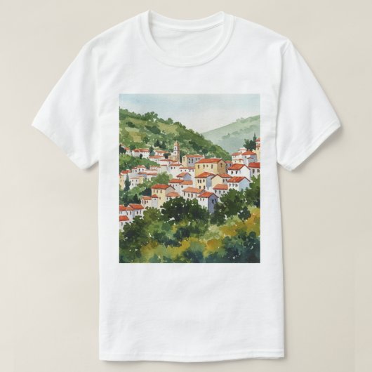 緑の丘の街 Tシャツ (デザイン正面)