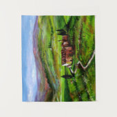 緑の丘を持つトスカーナの風景 タペストリー (正面)