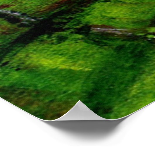 緑の丘を持つトスカーナの風景 ポスター (角)