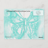 緑の丘を持つトスカーナの風景 ポストカード (裏面)