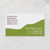 緑の丘陵2 名刺 (裏面)