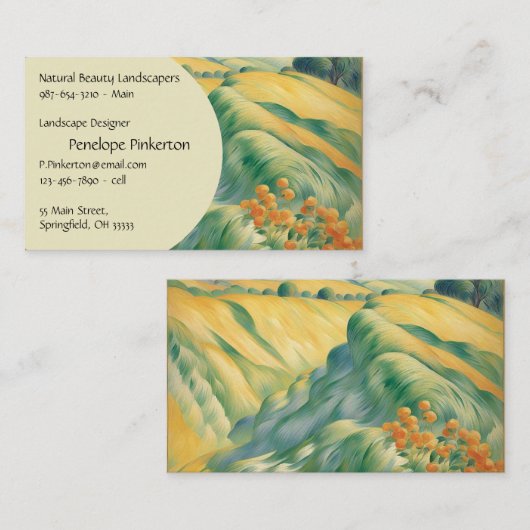 緑の丘 名刺 (正面/裏面)