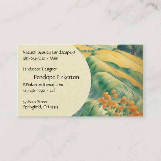 緑の丘 名刺 (正面)