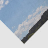 緑の丘、木、雲の風景 薄葉紙 (詳細)